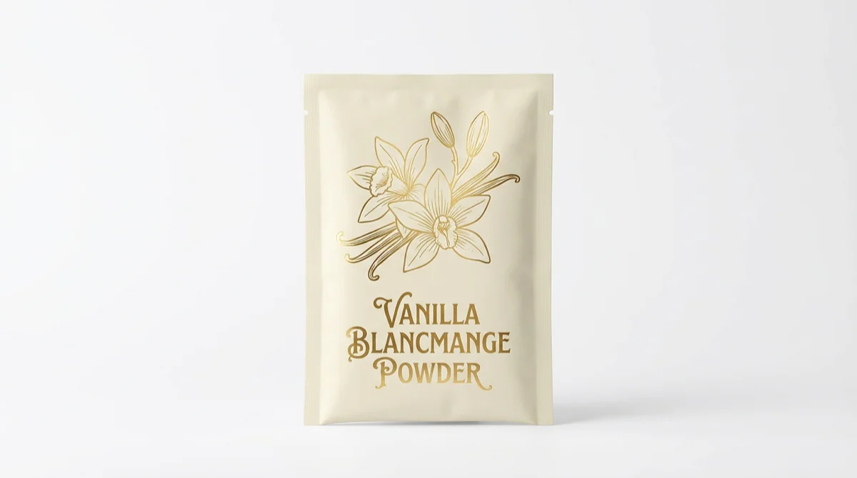Vanilla blancmange powder sachet