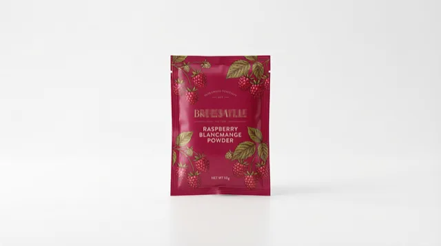Raspberry blancmange powder sachet